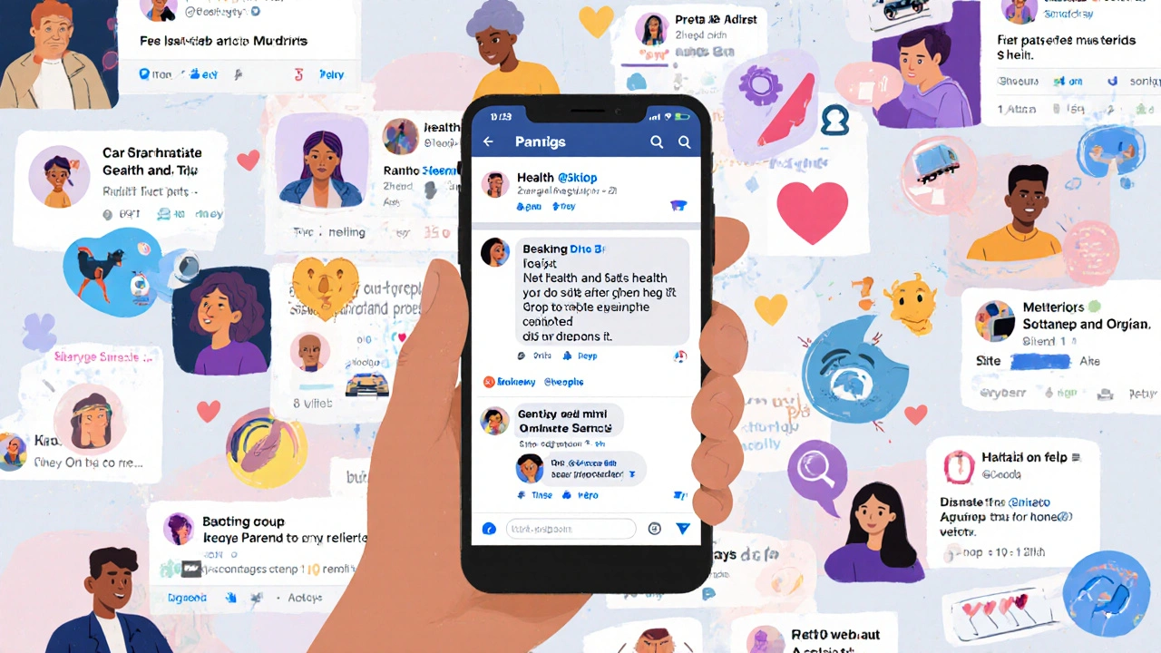 Uživatelé v Facebookové skupině dostávají přátelské, AI-pomocí zlepšené odpovědi na různé otázky.