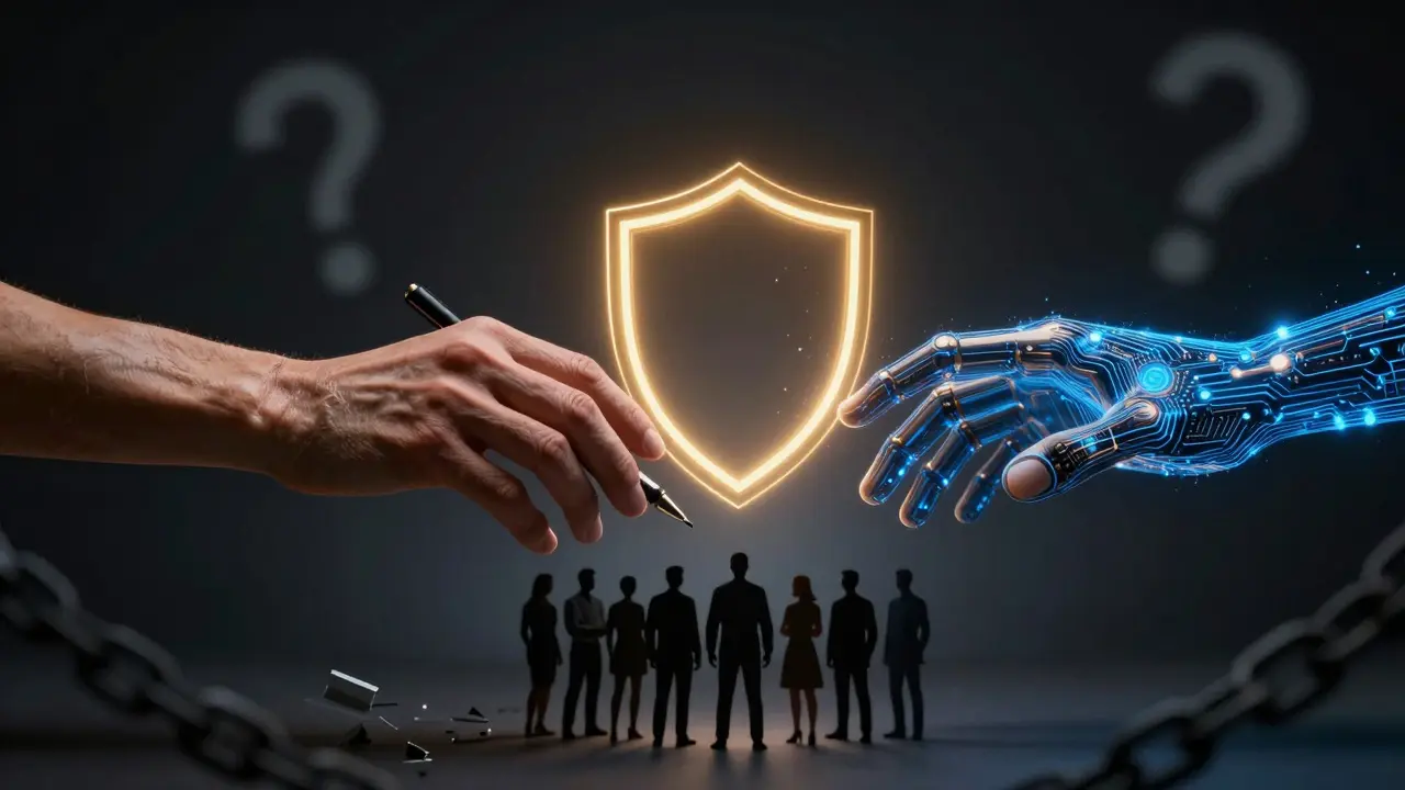Human and AI collaboration ensuring ethical marketing practices