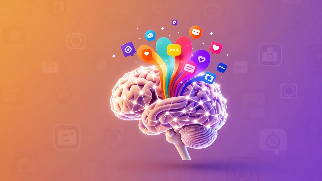 Digitální umění zobrazující spolupráci lidské kreativity a umělé inteligence