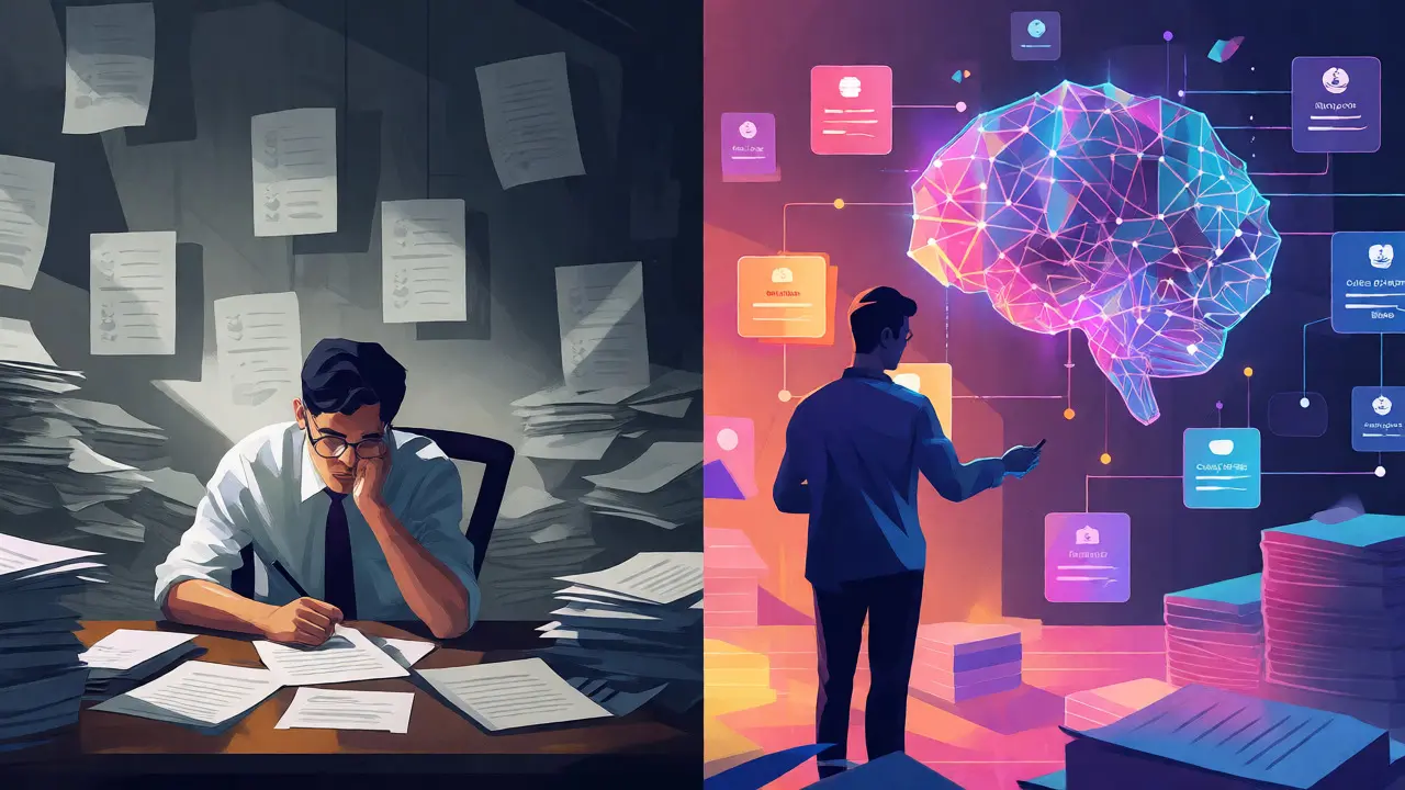 Comparison of traditional writing vs AI-assisted strategy