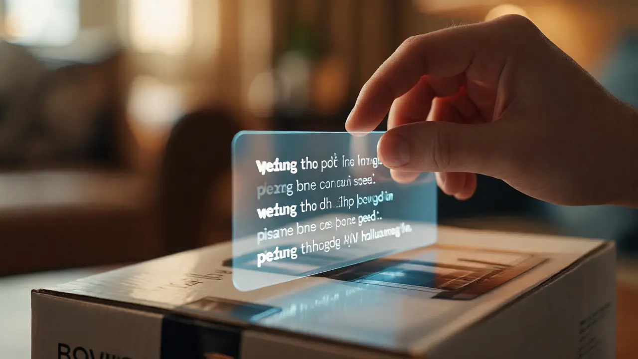 Human hand editing AI-generated content over a product